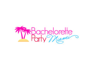 bachelorette party miami logo with palm tree