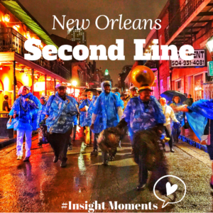 second line on rainy night in new orleans