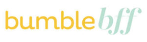 bumble bff logo in blue and yellow