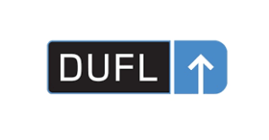 Dufl with blue box and arrow