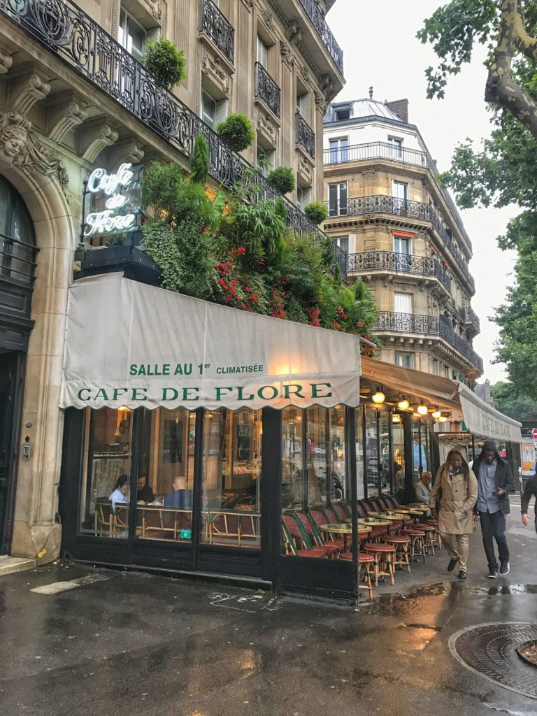 facade of Cafe de Flore in Paris