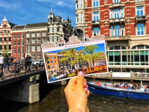 Postcard of Amsterdam Canal