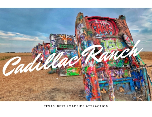 postcard of Cadillac Ranch
