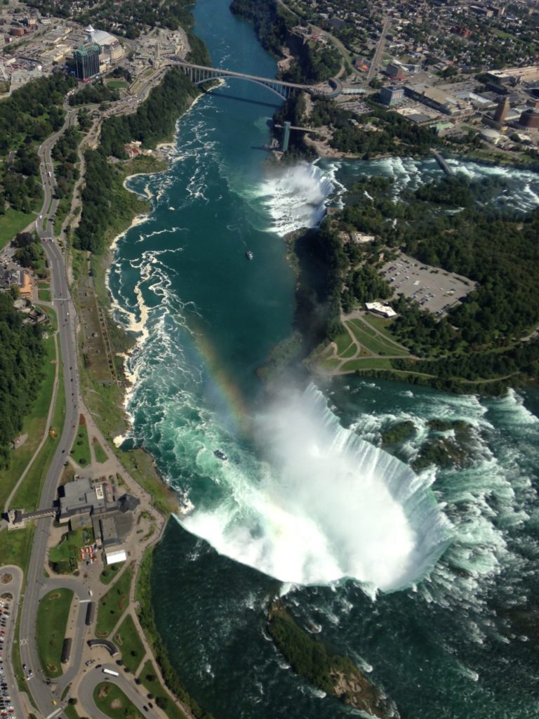 helicopter over Niagara Falls